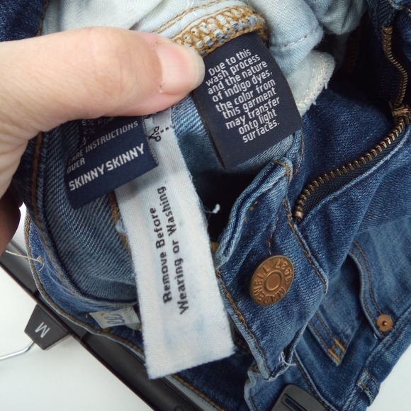 Madewell Skinny Skinny Distressed Blue Jeans Cotton Spandex Blend 24 - Picture 13 of 13